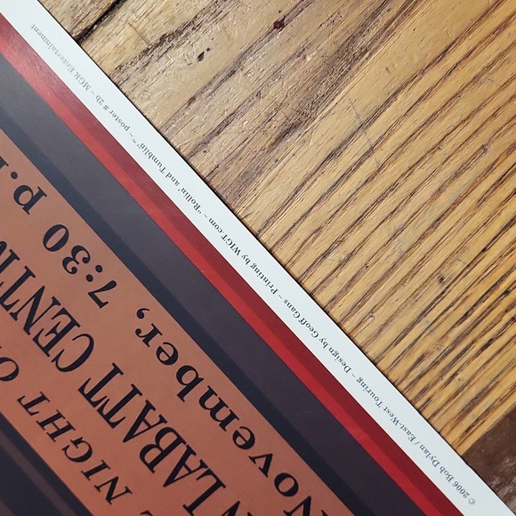 Bob Dylan and Foo Fighters Concert Poster - Picture 2 of 2